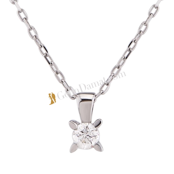 0,10ct Tektaş Pırlanta Kolye Modeli - 2