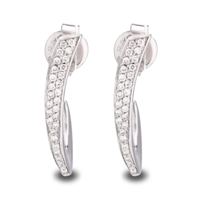 0,16ct Pırlanta Tasarım Halka Küpe Modelleri - 2