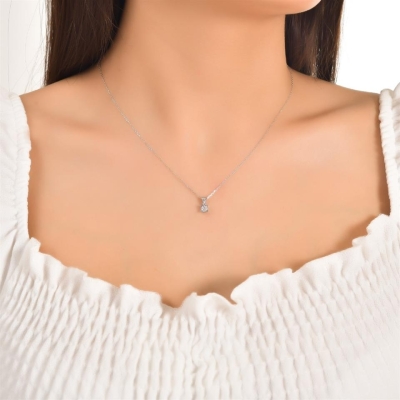 0,16ct Tektaş Pırlanta Kolye Modelleri - Gelin Damat Diamond