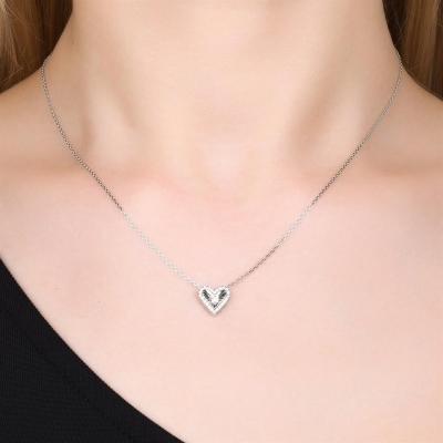 0,20ct Kalp Figürlü Pırlanta Özel Kolye Modelleri - Gelin Damat Diamond