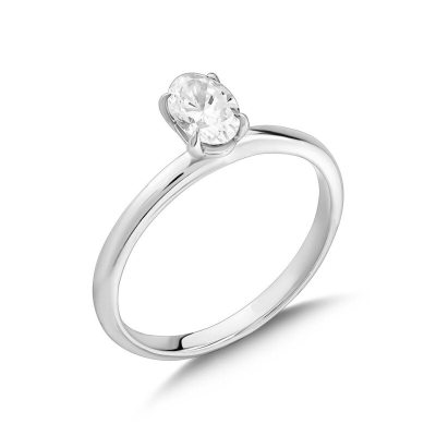 0.50ct Oval Pırlanta Tektaş Yüzük Modelleri - Gelin Damat Diamond