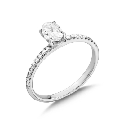 0.64ct Özel Tasarım Oval Pırlanta Tektaş Yüzük Modelleri - Gelin Damat Diamond