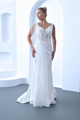 2025 Modern Tül Gelinlik - Gelin Damat