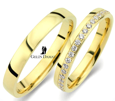 Sırataşlı Alyans Modeli - 7 Gram Altın - Gelin Damat Alyans
