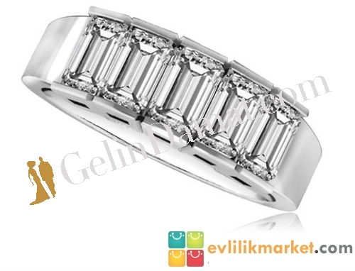 Kare Beştaş Pırlanta Yüzük - 2