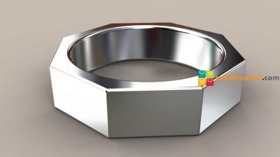 8 Kenarlı Gümüş Alyans - Gelin Damat Alyans