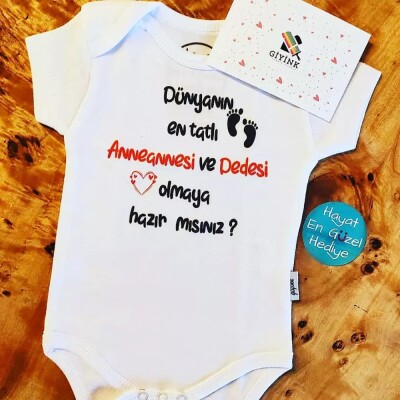 Anneanne, Babaanne, Dede oluyorsun baskılı zıbın - 