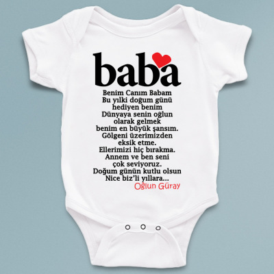 BABA başlıklı mesajlı zıbın - 