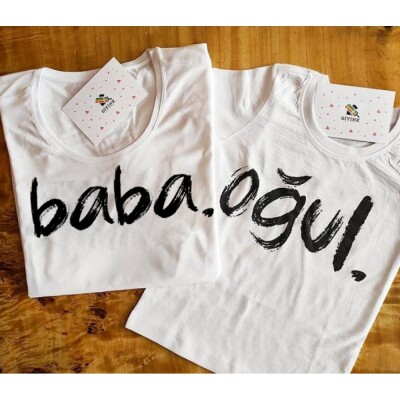 Baba Kız/Oğul Baskılı Set - 