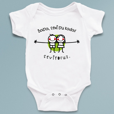 Baba Seni Bu Kadar Seviyorum mesajlı zıbın - 