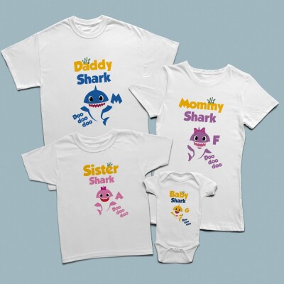 Baby Shark temalı aile set - 