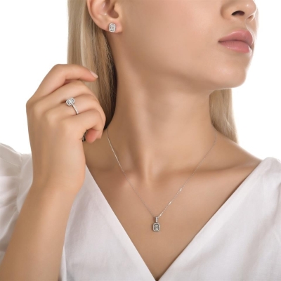 Baget Özel Tasarım Pırlanta Küpe - Gelin Damat Diamond