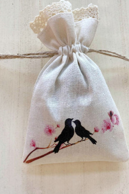 Baskılı Bez Kese - 1046 - Gelin Damat