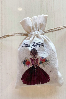 Baskılı Kına Kese - 1081 - Gelin Damat