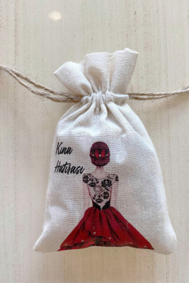 Baskılı Kına Kesesi - 1074 - Gelin Damat