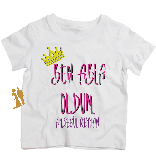 Ben Abla Oldum Baskılı İsme Özel Çocuk Tshirt - 3