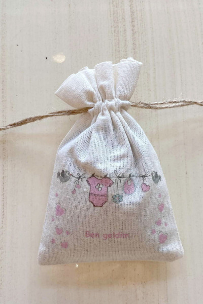 Ben Geldim Baskılı Bebek Lavanta Kesesi - 1020 - 1