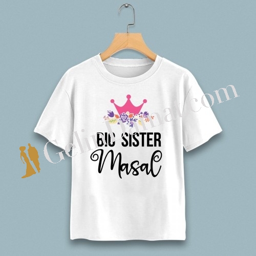 Big sister taç baskılı çocuk tshirt - 2