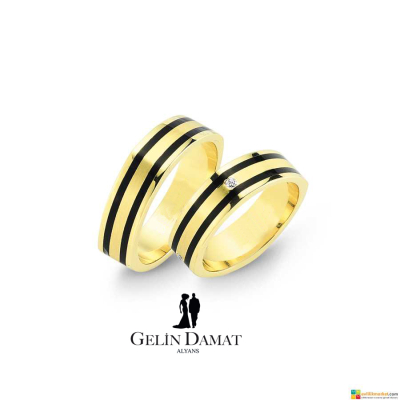Bir Ömür Alyans Modeli - 6 MM 5,5 MM - Gelin Damat Alyans