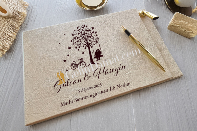 O Ağacın Altında Düğün Anı Defteri - Gelin Damat Anı Defteri