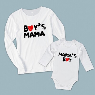 Boy's Mama Mama's Boy anne oğul set - 