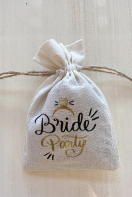 Bride Party Baskılı Kese - 1002 - Gelin Damat