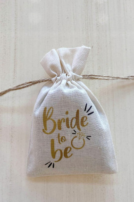 Bride To Be Baskılı Kese - 1004 - Gelin Damat