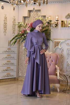 Defne Lila Tesettür Abiye - GELİN DAMAT