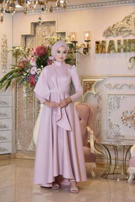 Defne Pembe Tesettür Abiye - GELİN DAMAT
