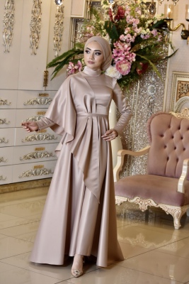 Defne Vizon Tesettür Abiye - GELİN DAMAT