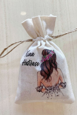 Desenli Kına Kesesi - 1077 - Gelin Damat