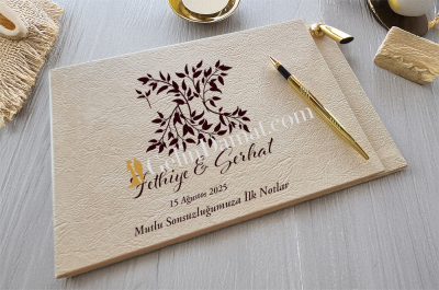 Sarmaşık Düğün Anı Defteri - Gelin Damat Anı Defteri
