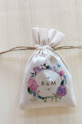 Doğal Kumaş Kese - 1030 - Gelin Damat