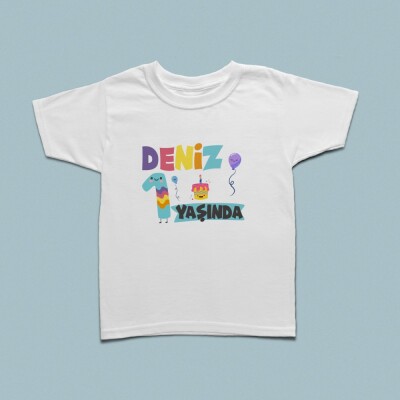 Doğum günü kutlamalı çocuk t-shirt - 