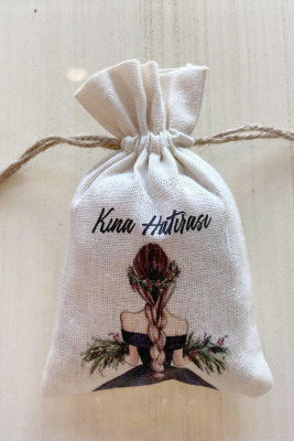 El Yapımı Kına Kese - 1078 - Gelin Damat