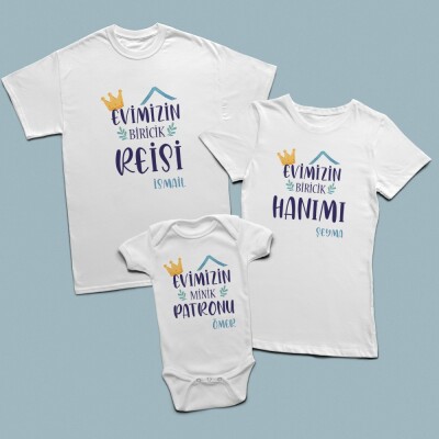 Evimizin reisi, evimizin hanımı ve minik patron 3lü aile set - 