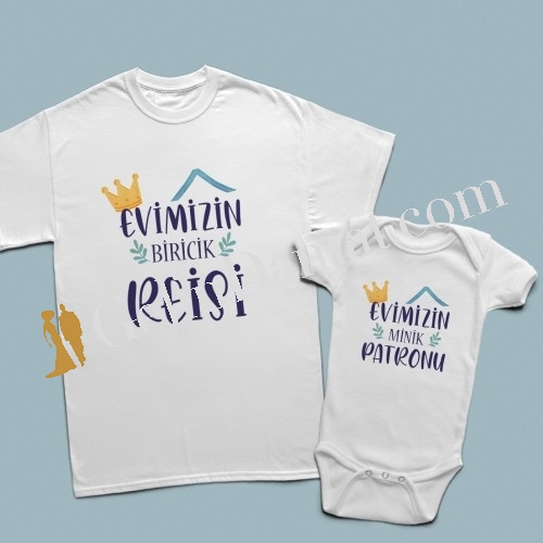 Evimizin Reisi ve minik patron baba çocuk set - 3