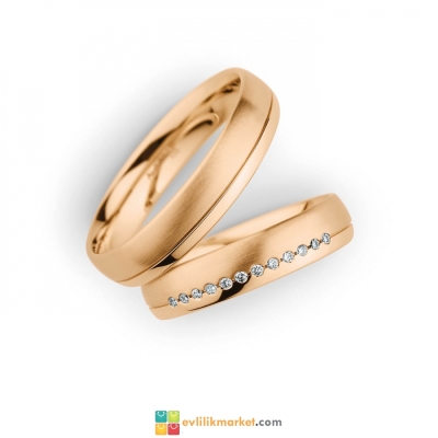 Evlilik yüzüğü - rose color - 5.10 Gram - Gelin Damat Alyans