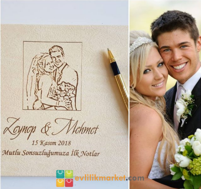 Fotoğraf Baskılı Anı Defteri - Gelin Damat Anı Defteri