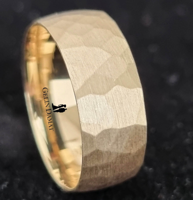 Gelin Damat Desenli Sarı Alyans - 9 mm - Gelin Damat Alyans