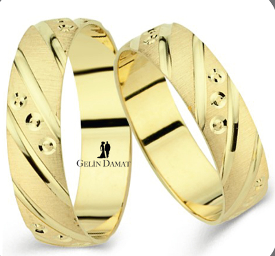  İçi Boş Hafif Altın Alyans 5 mm 4 Gram - Gelin Damat Alyans
