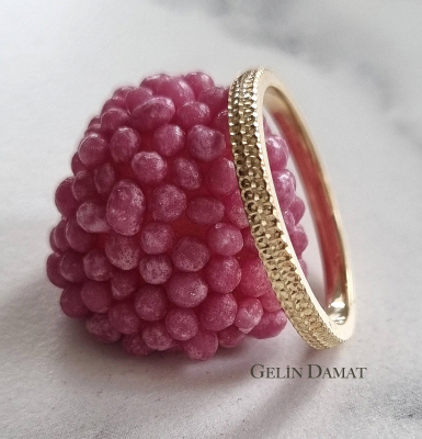 İnce Özel Desen Alyans Modeli - 3 mm - Gelin Damat Alyans