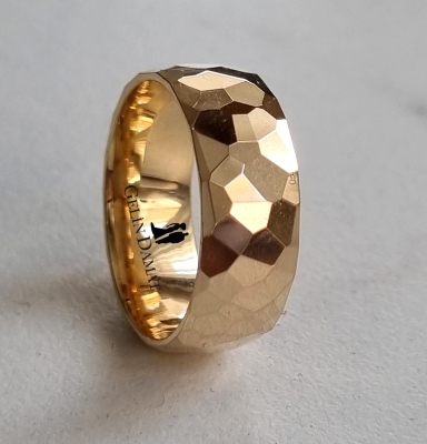 Özel İşlemeleri Altın Alyans - 8 mm - Gelin Damat Alyans