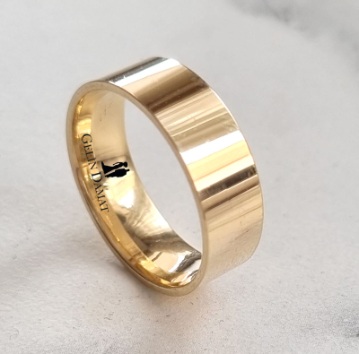 Sade Altın Alyans Modeli - 6 mm - Gelin Damat Alyans