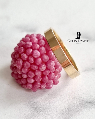 Sade Düz Desenli Alyans Modeli - 4 mm - Gelin Damat Alyans