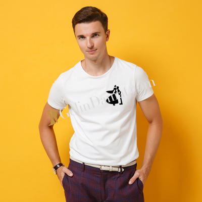 Gelin ve Damat Figürlü Erkek Tişört - Gelin Damat