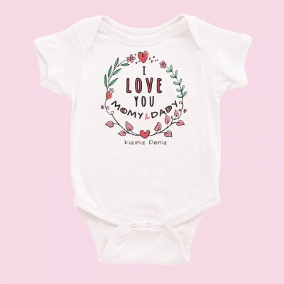 Happy Valentines Day Mommy Baskılı Zıbın - 