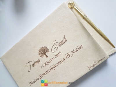 Hayat Ağacı İsimli Anı Defteri -1024 - Gelin Damat Anı Defteri