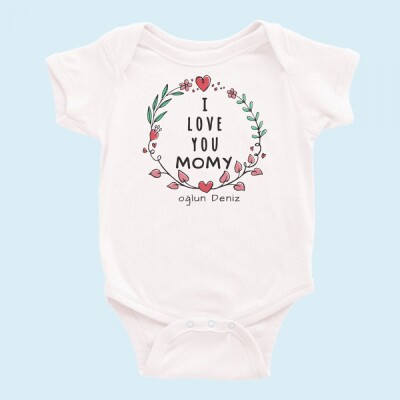 I Love You Mommy Baskılı Zıbın - 