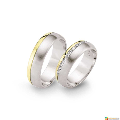 Taşlı Alyans - 6 MM 6 GRAM - Gelin Damat Alyans